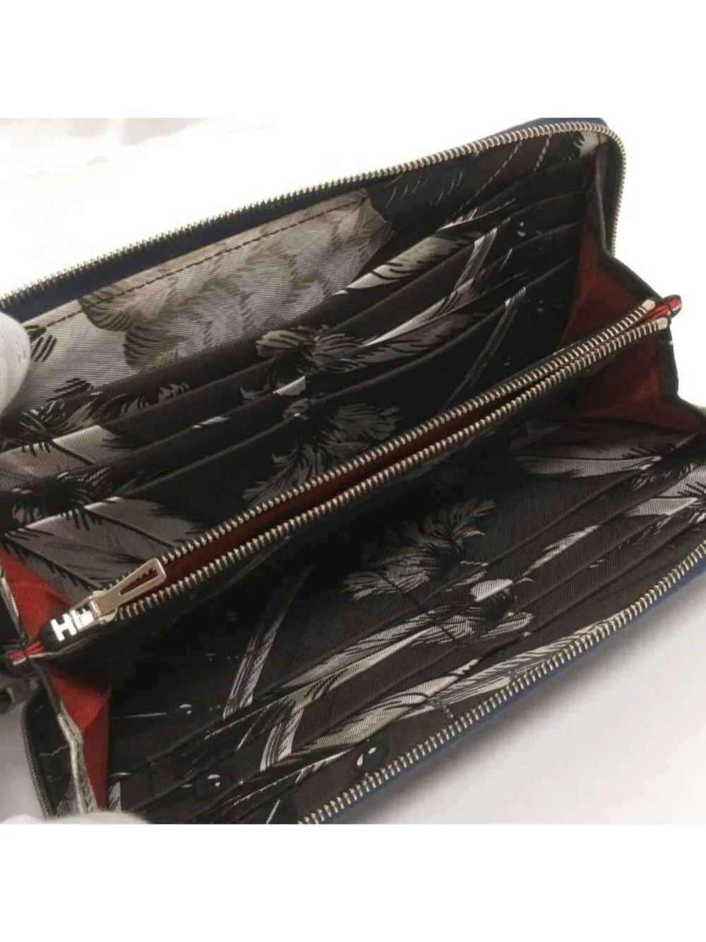 Hermes Azap Long Silk in Wallet Leather Navy